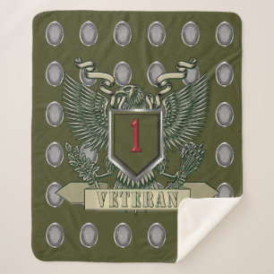 1st Infantry Division Veteran Sherpa Blanket