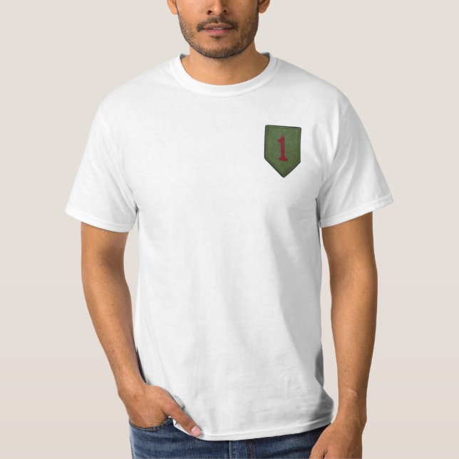 1st infantry division veterans vets patch t shirt (Front)