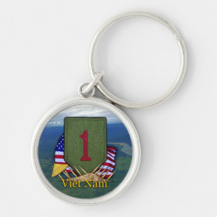 1st infantry division veterans vietnam Keychain