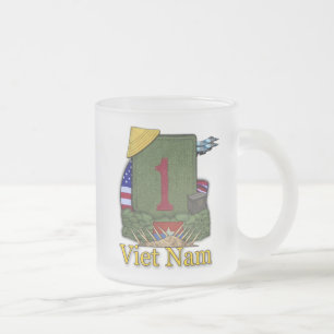 1st infantry division vietnam patch frosty beer mu frosted glass coffee mug
