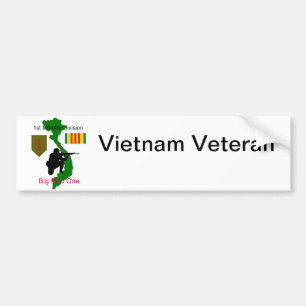 1st Infantry Division Vietnam Veteran Bumper Stick Bumper Sticker