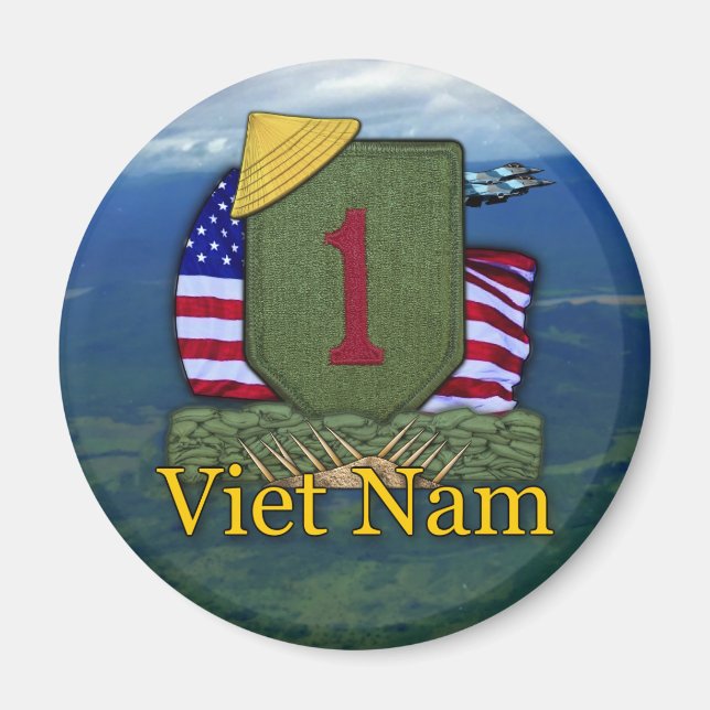 1st infantry division vietnam veterans patch Magne Magnet (Front)
