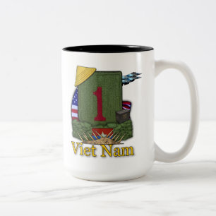 1st infantry division vietnam veterans vets patch Two-Tone coffee mug