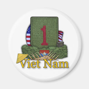 1st infantry division vietnam veterans war vets Ma Magnet