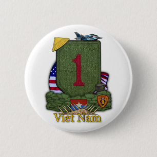 1st infantry division vietnam war vets Button