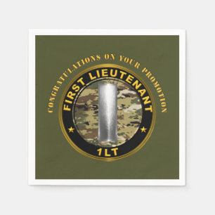 1st Lieutenant 1LT Promotion Napkin