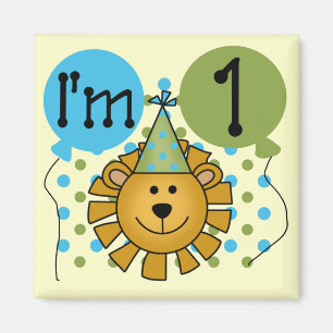 1st Lion Birthday Tshirts and Gifts Magnet