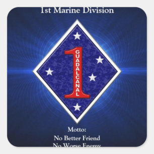 1st Mar Div Square Sticker