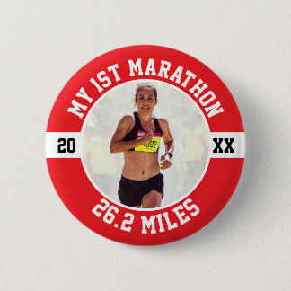 1st Marathon Runner First Running Marathoner 26 2 6 Cm Round Badge