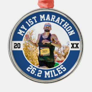 1st Marathon Runner First Running Marathoner 26 2 Metal Tree Decoration