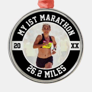 1st Marathon Runner First Running Marathoner 26 2 Metal Tree Decoration