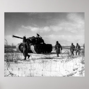 1st Marine Division Moving Through The Chosin Poster