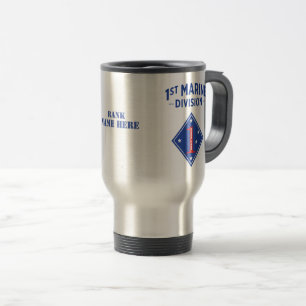 1st Marine Division Patch (Customisable) Travel Mug