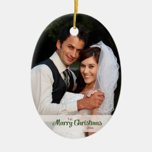 1st Married Christmas Ornament (Front)