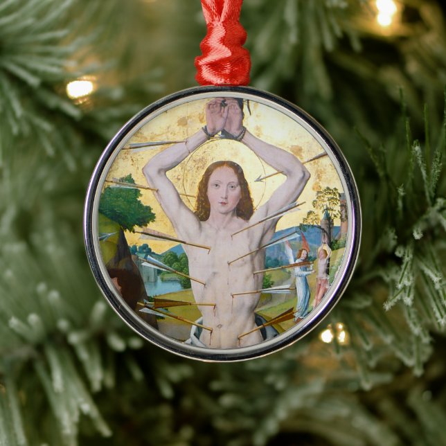 1st Martyrdom of St. Sebastian (M 013) Ceramic Orn Metal Tree Decoration (Tree)