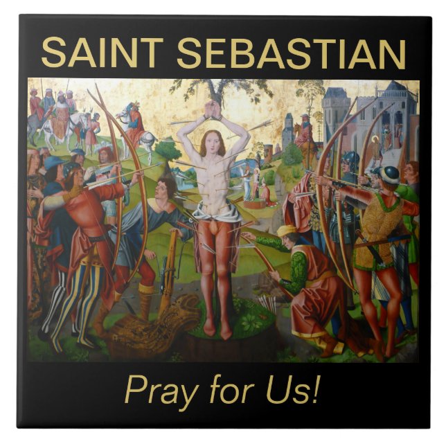 1st Martyrdom of St. Sebastian (M 013) Tile (Front)