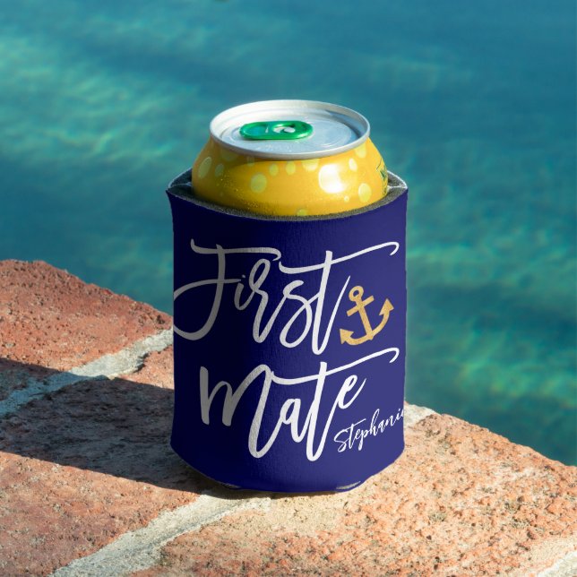 1st Mate Nautical Maid of Honour Bachelorette  Can Cooler (In Situ Pool)