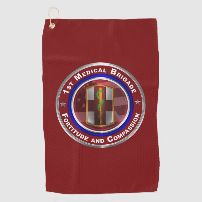 1st Medical Brigade Golf Towel (Front)
