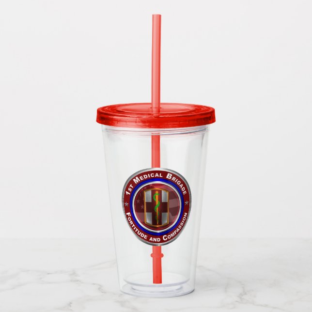 1st Medical Brigade Keepsake Acrylic Tumbler (Front)
