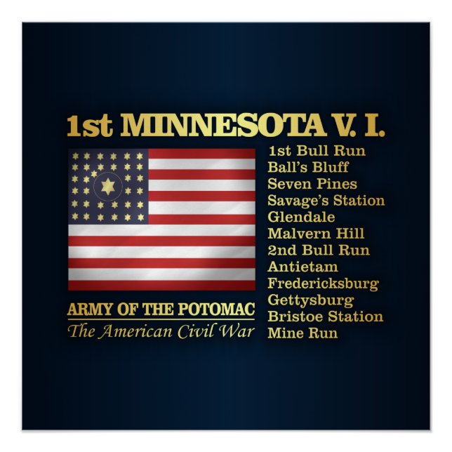 1st Minnesota Volunteer Infantry (BH) Poster (Front)