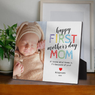1st Mother's Day Gift Photo Plaque