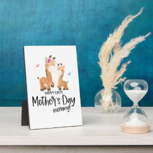 1st Mothers Day Giraffe Plaque