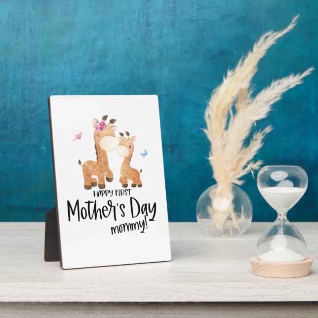 1st Mothers Day Giraffe Plaque (Side)