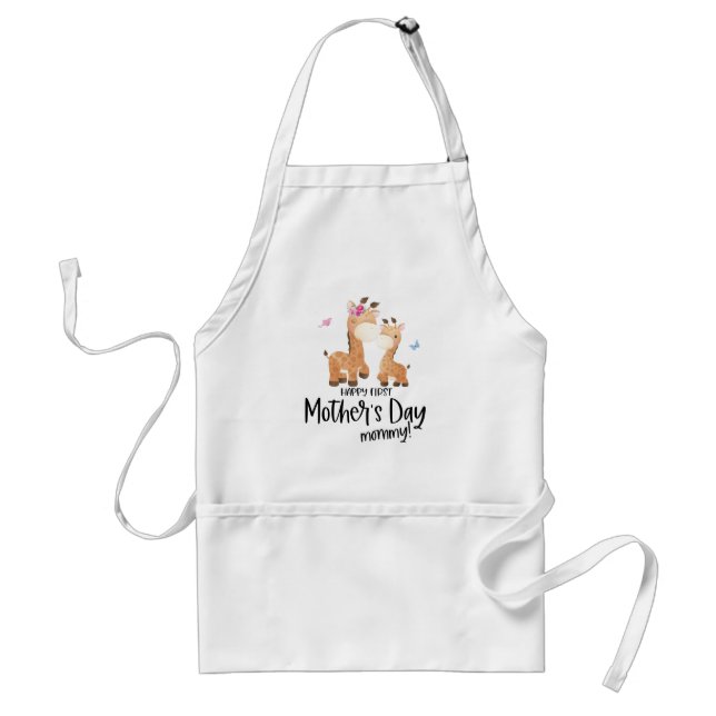 1st Mothers Day Giraffe Standard Apron (Front)