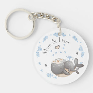 1st Mother's Day, name, first mother's day Key Ring