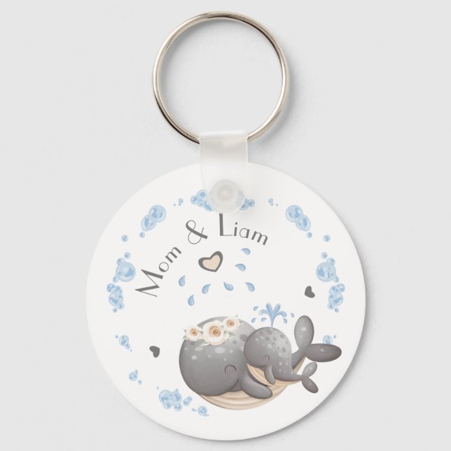 1st Mother's Day, name, first mother's day Key Ring (Front)