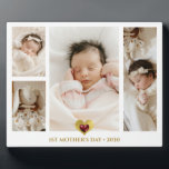 1st Mother's Day Photo collage Keepsake Plaque<br><div class="desc">Create your own 1st Mother's Day photo plaque keepsake, customising this template with 4 of your own photos. TIP: Note that the photo on the right is a long vertical photo. A great opportunity to place a photo of mum and baby on her lap, or both faces together, one above...</div>