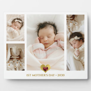 1st Mother's Day Photo collage Keepsake Plaque