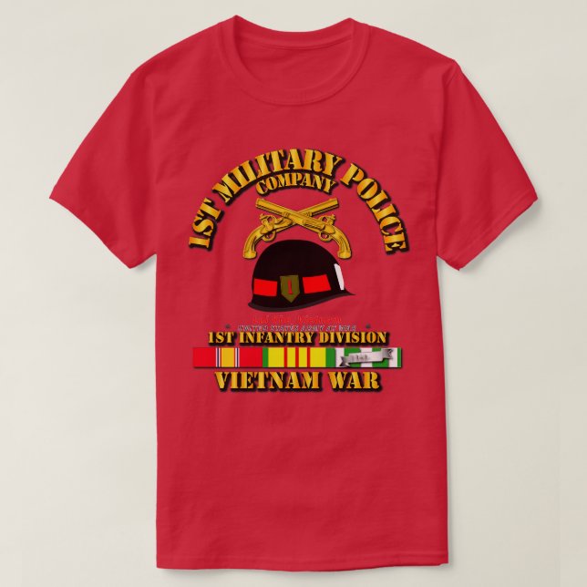 1st MP Company 1st Inf Div Vietnam w SVC T-Shirt (Design Front)