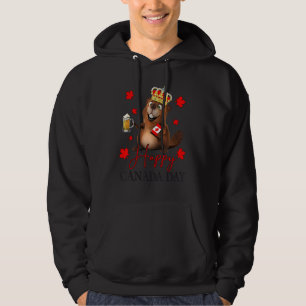 1st Of July Canada Day Beaver Maple Leaf Beer Hoodie