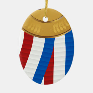 1st Place Gold Medal Ceramic Tree Decoration