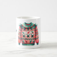 1st Place Winner Ugly Sweater Contest Pink Green