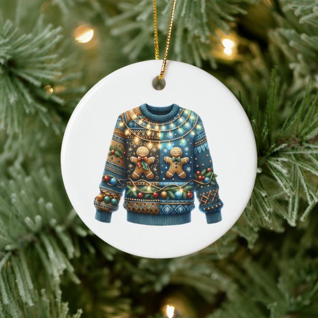 1st Place Winner Ugly Sweater Contest Tree Lights Ceramic Tree Decoration (Tree)