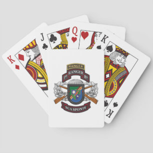 1st Ranger Battalion BERET FLASH DUI SSI RANGER T- Playing Cards