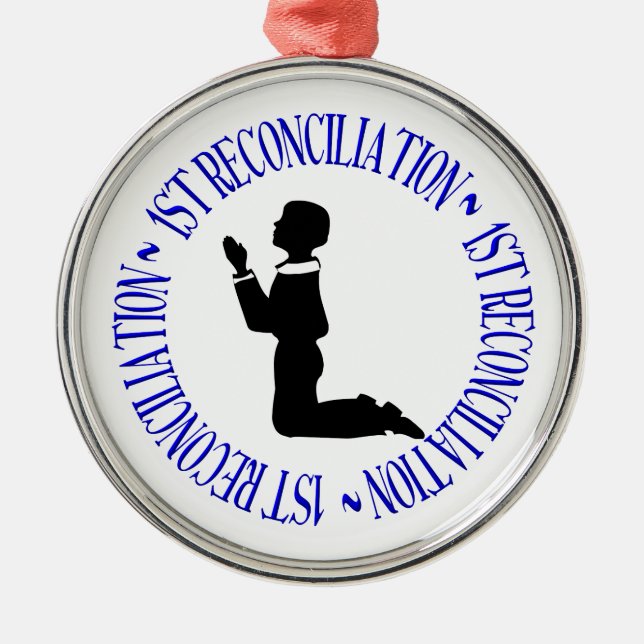 1st Reconcilation - First Confession Metal Tree Decoration (Front)