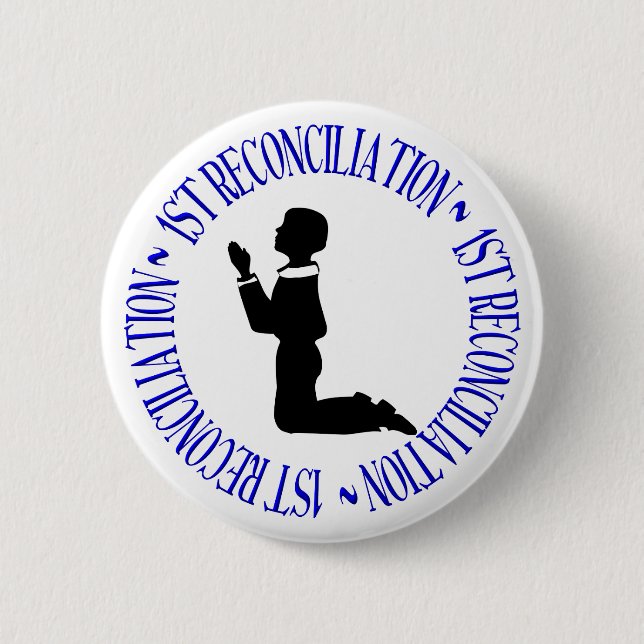 1st Reconciliation - Confession 6 Cm Round Badge (Front)