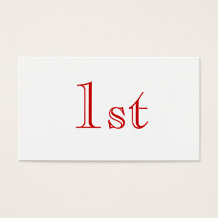 1st. Red and White. Nice simple design. Custom