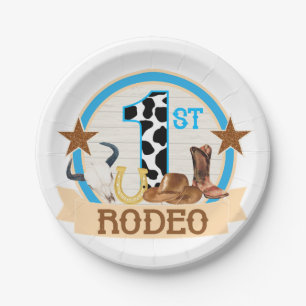1st Rodeo birthday Paper Plate