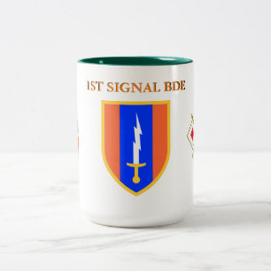 1ST SIGNAL BRIGADE  Two-Tone COFFEE MUG