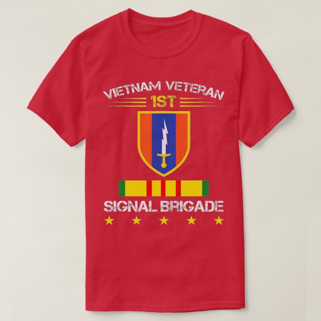 1st Signal Brigade Vietnam Veteran Png  T-Shirt (Design Front)