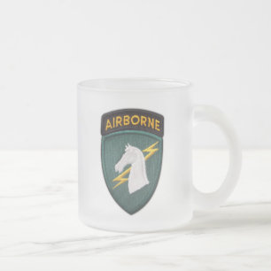 1st SOCOM special ops USASOAC veterans vets patch Frosted Glass Coffee Mug