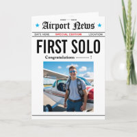 1st Solo Flight Congratulations Card