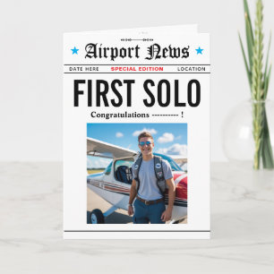 1st Solo Flight Congratulations Card