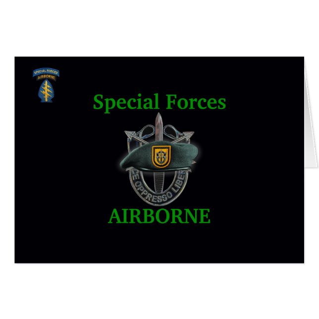 1st special forces group iraq gulf war vets Card (Front Horizontal)