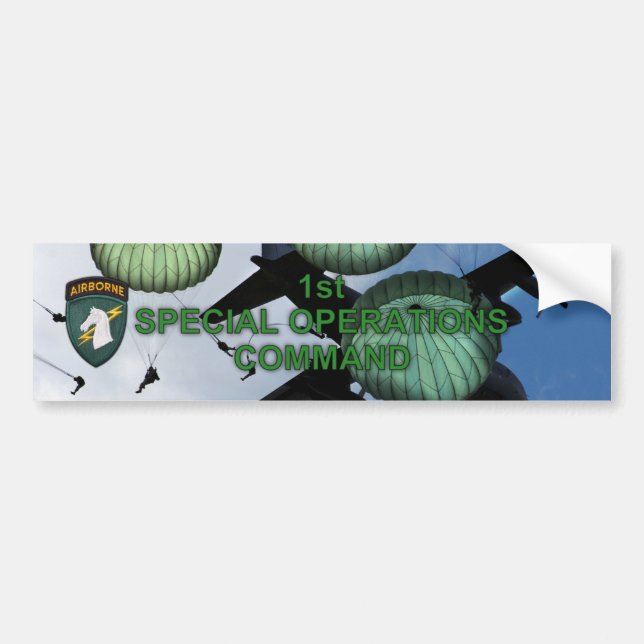 1st special operations command socom  Bumper Stick Sticker (Front)
