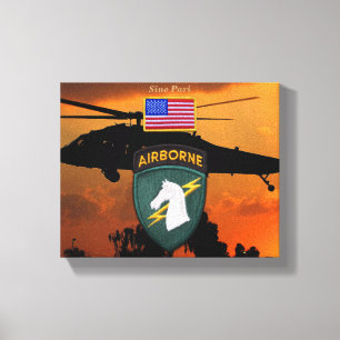 1st Special Ops Veterans Vets LRRP Recon Patch Canvas Print